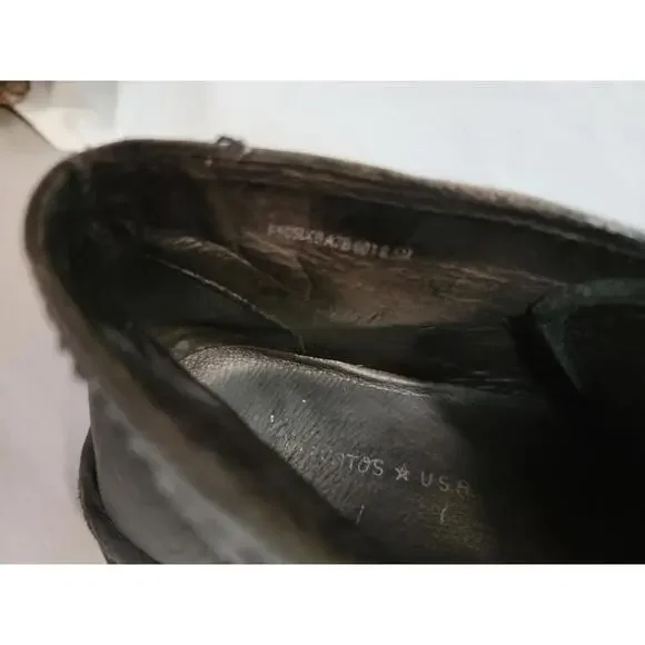 John Varvatos Star USA Black Leather Vintage Men's Shoes Size9.5 M